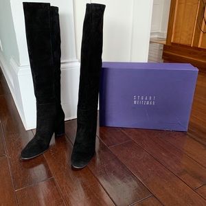 Eloise suede knee high boots - Black
